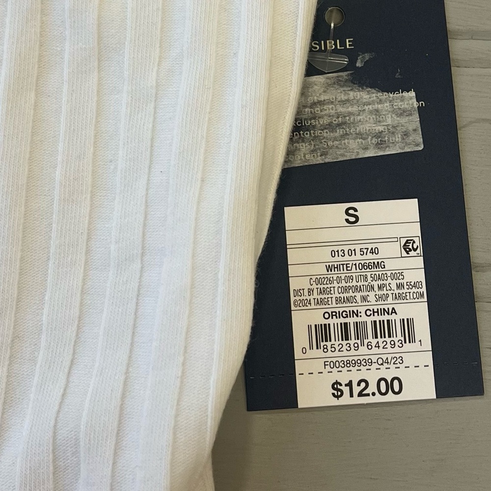 Universal Thread White Ribbed Tank Top - Picture 4 of 11